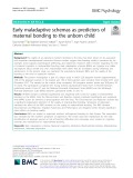 Early maladaptive schemas as predictors of maternal bonding to the unborn child