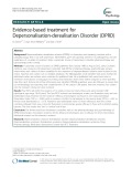 Evidence-based treatment for Depersonalisation-derealisation Disorder (DPRD)
