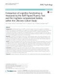 Comparison of cognitive functioning as measured by the Ruff Figural Fluency Test and the CogState computerized battery within the LifeLines Cohort Study