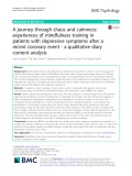 A journey through chaos and calmness: Experiences of mindfulness training in patients with depressive symptoms after a recent coronary event - a qualitative diary content analysis
