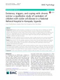 Existence, triggers, and coping with chronic sorrow: A qualitative study of caretakers of children with sickle cell disease in a National Referral Hospital in Kampala, Uganda