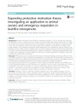 Expanding protection motivation theory: Investigating an application to animal owners and emergency responders in bushfire emergencies