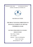 Economic doctoral thesis: The impact of bank competition to financial stability of Vietnam commercial bank