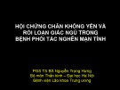 Bài giảng Hội chứng chân không yên và rối loạn giấc ngủ trong bệnh phổi tắc nghẽn mạn tính