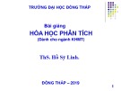 Bài giảng Hóa học phân tích (Dành cho ngành KHMT)