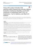 A boy with conduct disorder (CD), attention deficit hyperactivity disorder (ADHD), borderline intellectual disability, and 47,XXY syndrome in combination with a 7q11.23 duplication, 11p15.5 deletion, and 20q13.33 deletion