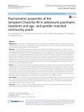 Psychometric properties of the Symptom Checklist‑90 in adolescent psychiatric inpatients and age‑ and gender‑matched community youth