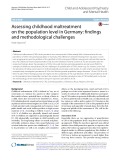 Assessing childhood maltreatment on the population level in Germany: Findings and methodological challenges