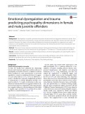 Emotional dysregulation and trauma predicting psychopathy dimensions in female and male juvenile offenders