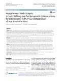 Impediments and catalysts to task-shifting psychotherapeutic interventions for adolescents with PTSD: Perspectives of multi-stakeholders