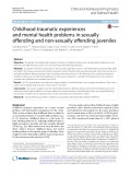 Childhood traumatic experiences and mental health problems in sexually offending and non-sexually offending juveniles