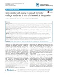 Nonsuicidal self-injury in sexual minority college students: A test of theoretical integration