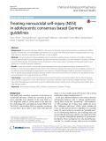 Treating nonsuicidal self-injury (NSSI) in adolescents: Consensus based German guidelines