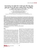 Ảnh hưởng của nhiệt độ và thời gian đến hấp phụ phốt pho trong đất phù sa Đồng bằng sông Hồng