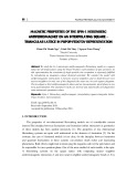 Magnetic properties of the spin-1 heisenberg antiferromagnet on an interpolating square – triangular lattice in Popop-Fedotov representation