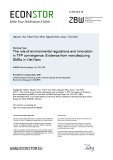 The role of environmental regulations and innovation in TFP convergence: Evidence from manufacturing SMEs in Viet Nam