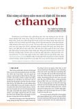 Khả năng sử dụng nấm men cố định để lên men ethanol