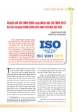 Chuyển đổi ISO 9001:2008 sang phiên bản ISO 9001:2015 tại các cơ quan hành chính nhà nước trên địa bàn tỉnh