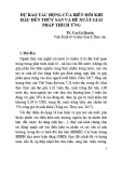 Dự báo tác động của biến đổi khí hậu đến thủy sản và đề xuất giải pháp thích ứng