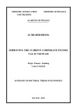 Summary of doctoral thesis in economics: Improving the current corporate income tax in Vietnam