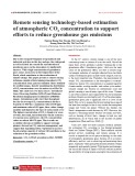 Remote sensing technology-based estimation of atmospheric CO2 concentration to support efforts to reduce greenhouse gas emissions