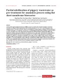 Partial nitrification of piggery wastewater as pre-treatment for anammox process using flat sheet membrane bioreactor