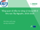 Bài giảng Tổng quan về đầu tư công sử dụng đất ở khu vực Tây Nguyên, 2016-2020