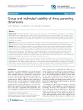 Group and individual stability of three parenting dimensions