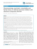 Phenomenology, psychiatric comorbidity and family history in referred preschool children with obsessive-compulsive disorder