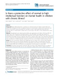Is there a protective effect of normal to high intellectual function on mental health in children with chronic illness?