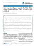 Inter-rater reliability and aspects of validity of the parent-infant relationship global assessment scale (PIR-GAS)