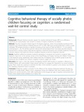 Cognitive behavioral therapy of socially phobic children focusing on cognition: A randomised wait-list control study