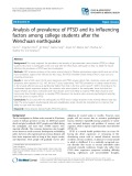 Analysis of prevalence of PTSD and its influencing factors among college students after the Wenchuan earthquake
