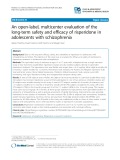 An open-label, multicenter evaluation of the long-term safety and efficacy of risperidone in adolescents with schizophrenia