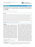Prevention of sexual abuse: Improved information is crucial