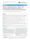 Effects of methylphenidate in children with attention deficit hyperactivity disorder: A near-infrared spectroscopy study with CANTAB
