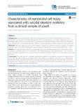 Characteristics of nonsuicidal self-injury associated with suicidal ideation: Evidence from a clinical sample of youth