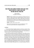 Hoạt động trải nghiệm ở trường trung học cở sở - một số vấn đề lý luận và thực tiễn với môn Giáo dục công dân