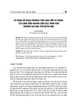 Kỹ năng sử dụng phương tiện giao tiếp sư phạm của sinh viên ngành giáo dục mầm non trường Đại học Thủ đô Hà Nội