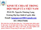 Bài giảng Kinh tế chia sẻ trong hội nhập của Việt Nam