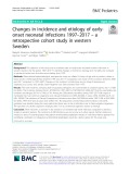Changes in incidence and etiology of earlyonset neonatal infections 1997–2017 – a retrospective cohort study in western Sweden