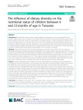 The influence of dietary diversity on the nutritional status of children between 6 and 23 months of age in Tanzania