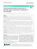 Shared reading quality assessment by parental report: Preliminary validation of the DialogPR