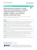 Multi-professional meetings on health checks and communication in providing nutritional guidance for infants and toddlers in Japan: A cross-sectional, national survey-based study