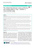 The relationship between motor proficiency and reading ability in Year 1 children: A cross-sectional study