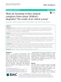 What do Australian & New Zealand caregivers know about children’s ibuprofen? The results of an online survey?