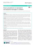 Serum procalcitonin in bacterial & non-bacterial meningitis in children