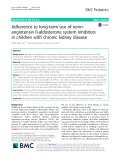 Adherence to long-term use of reninangiotensin II-aldosterone system inhibitors in children with chronic kidney disease