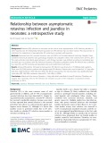 Relationship between asymptomatic rotavirus infection and jaundice in neonates: A retrospective study