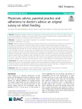 Physicians advice, parental practice and adherence to doctor’s advice: An original survey on infant feeding